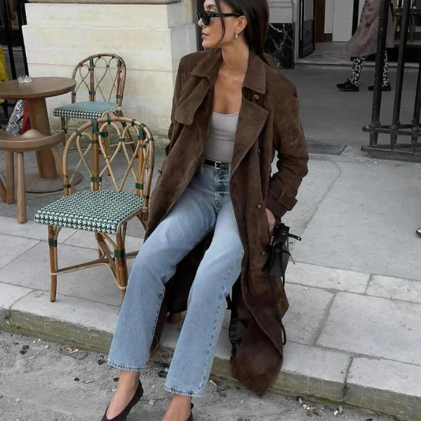 VIENNA SUEDE TRENCHCOAT