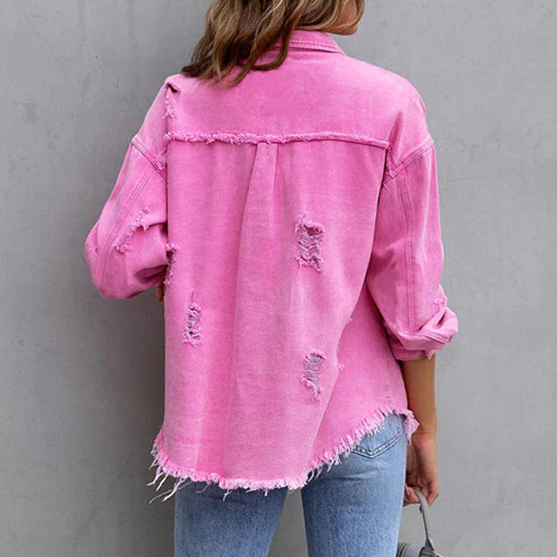 Celine Frayed Denim Jacket