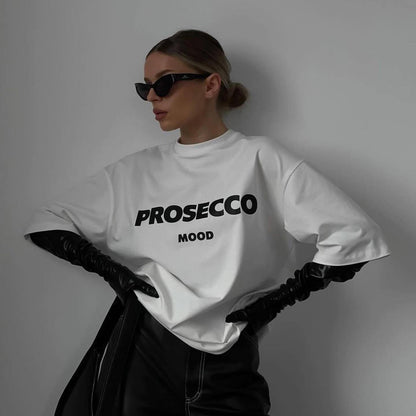 Prosecco Mood Oversize Cotton Shirt