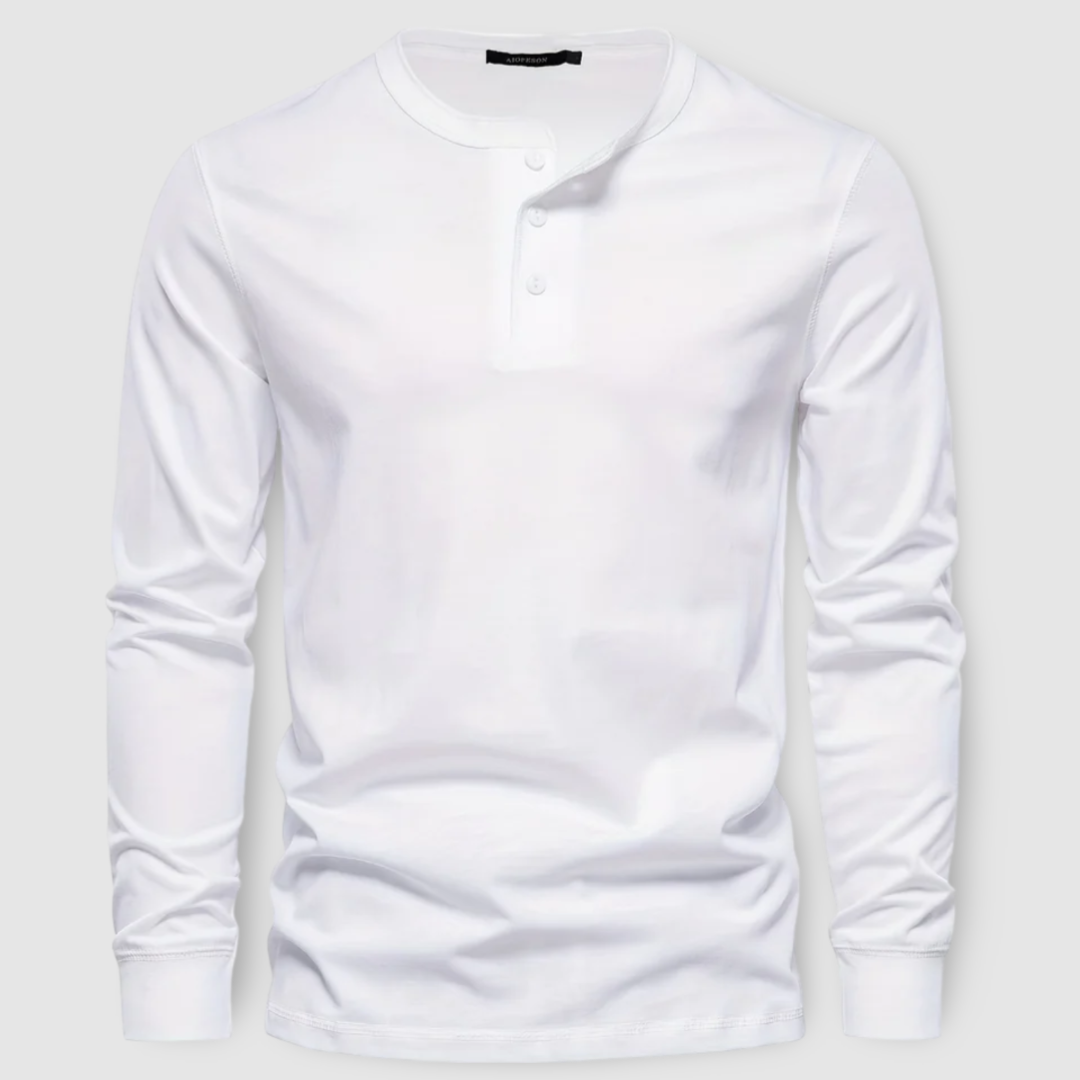 Long Sleeve Cotton Henley