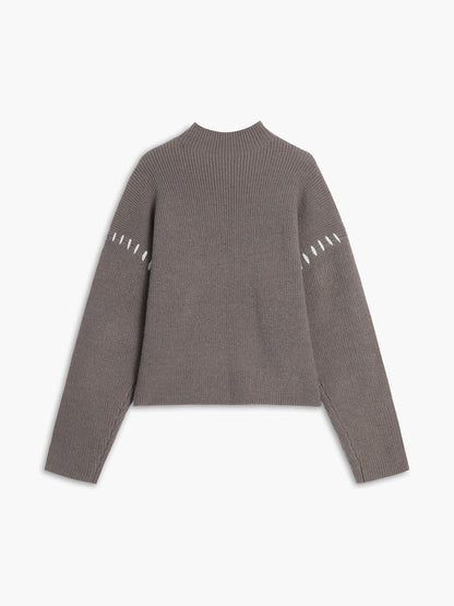 Shift The Focus Oversized Mock Neck Sweater