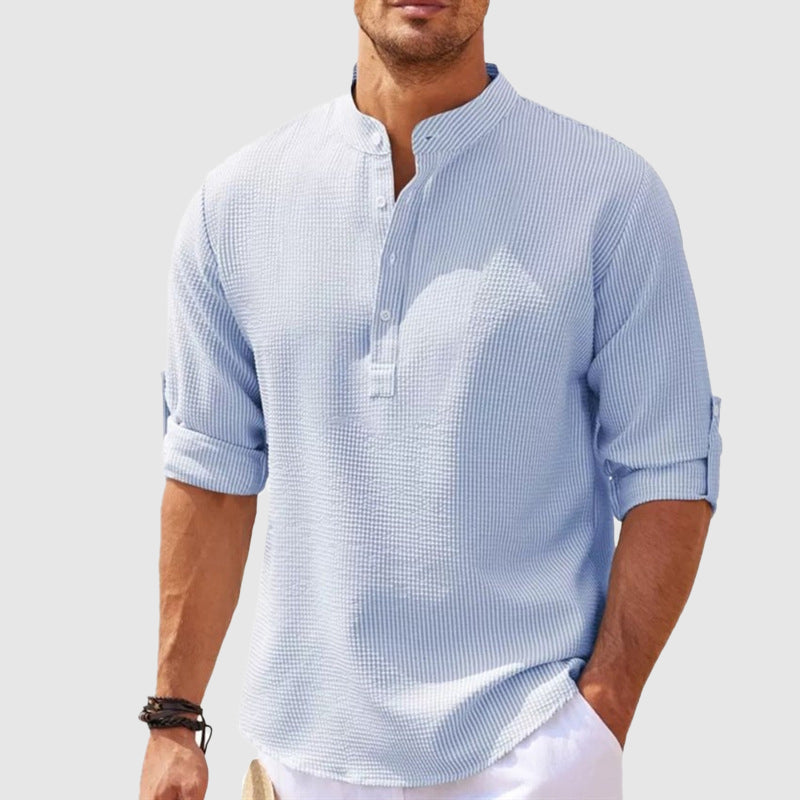 Positano Linen Henley Shirt