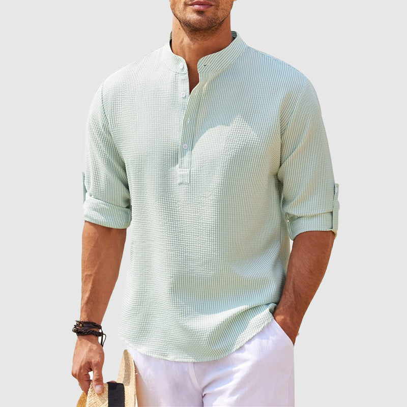 Positano Linen Henley Shirt