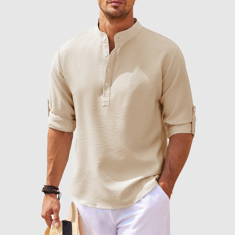 Positano Linen Henley Shirt