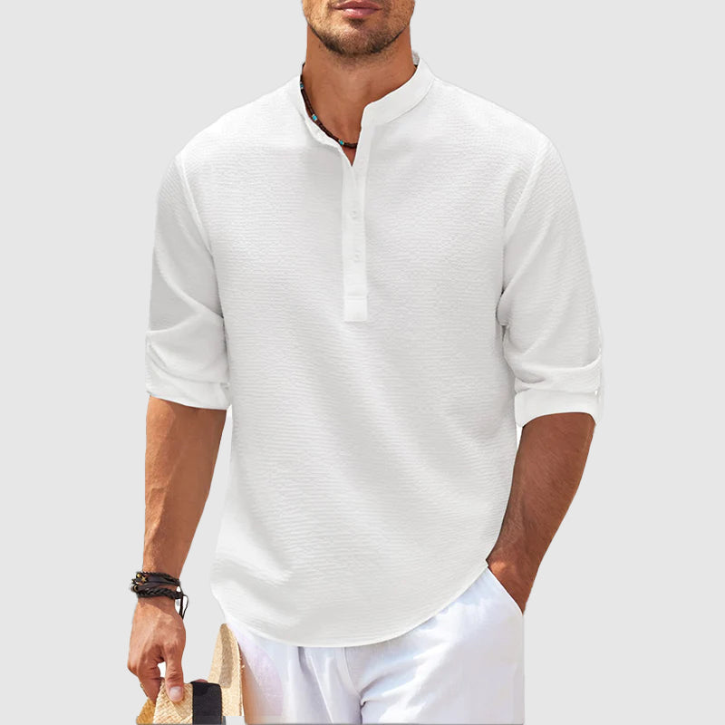 Positano Linen Henley Shirt