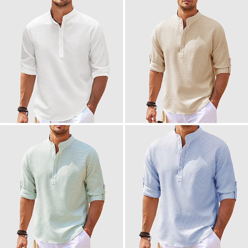 Positano Linen Henley Shirt