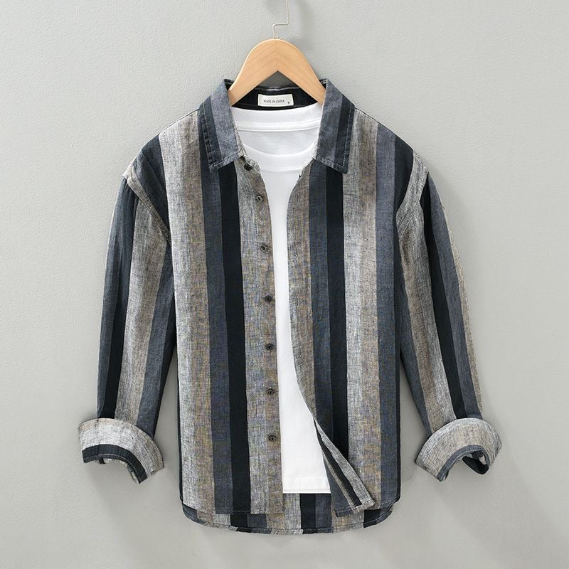 Lucas Stripe Linen Shirt