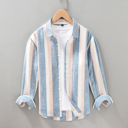 Lucas Stripe Linen Shirt