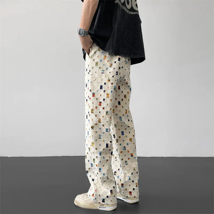 Ripped Patchwork Pants