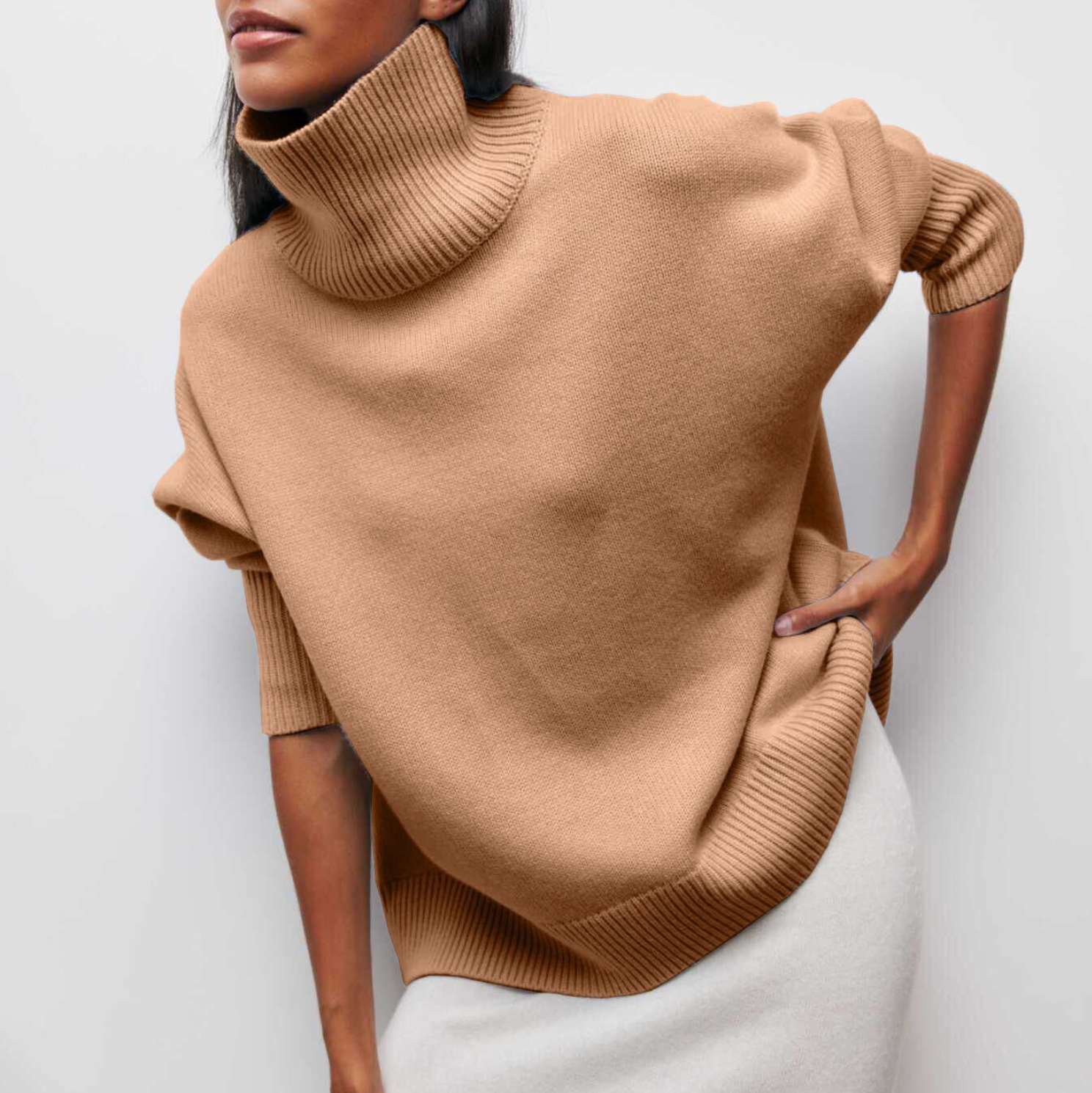 Amelie Knit Turtleneck Sweater