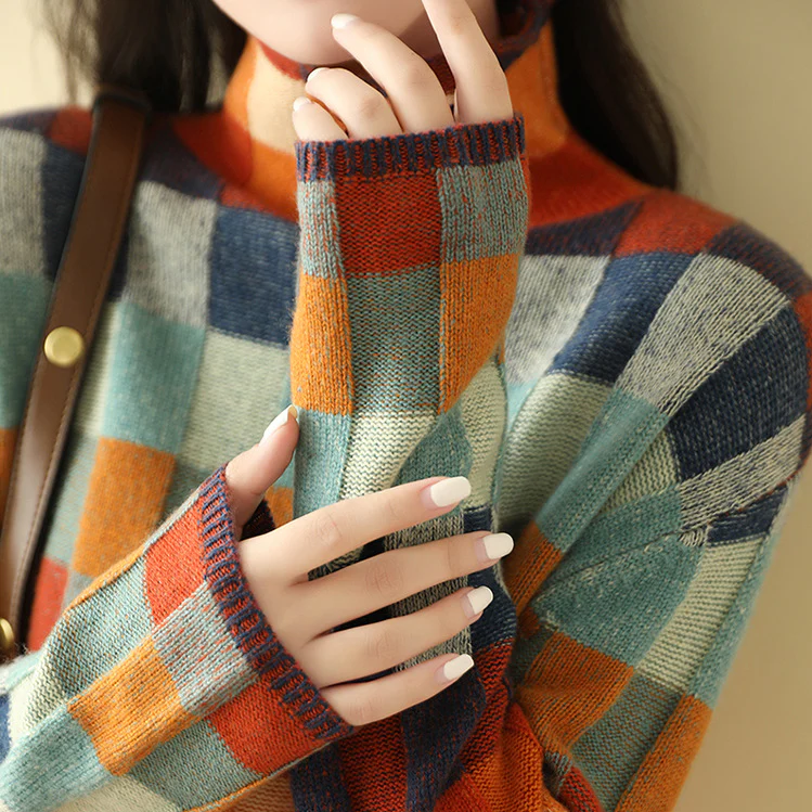 Amelie Patchwork Turtleneck