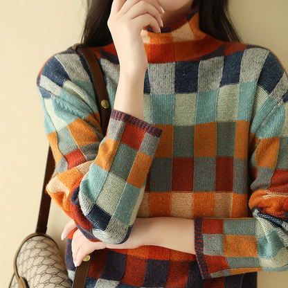 Amelie Patchwork Turtleneck